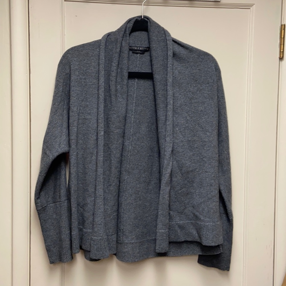 Alice+Olivia Base Gray Cardigan